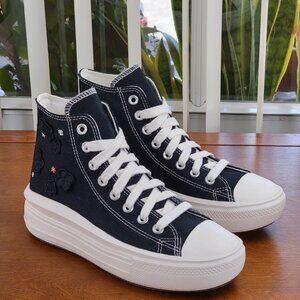 Converse Women's Chuck Taylor All Star Move Hi 3D Flowers A09800C Size 8.5